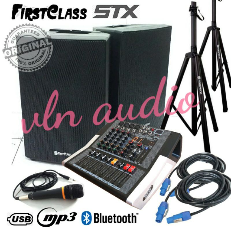 paket sound system speaker pasif 15in + mixer power STX 4ch ORIGINAL
