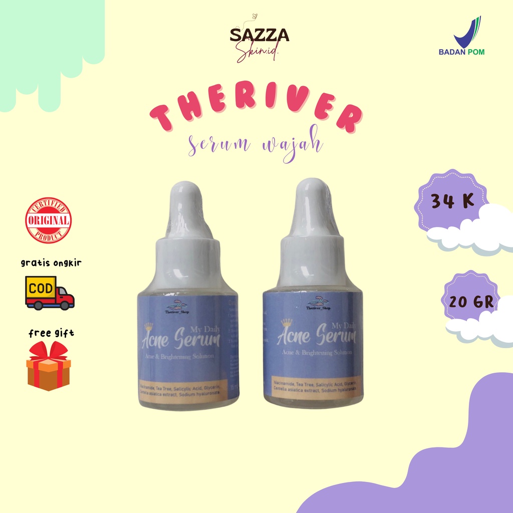 [READY ALLVAR‼️] MY DAILY ACNE SERUM THERIVER SHOP | ACNE SERUM BY THERIVER_SHOP BPOM TERMURAH TERLA