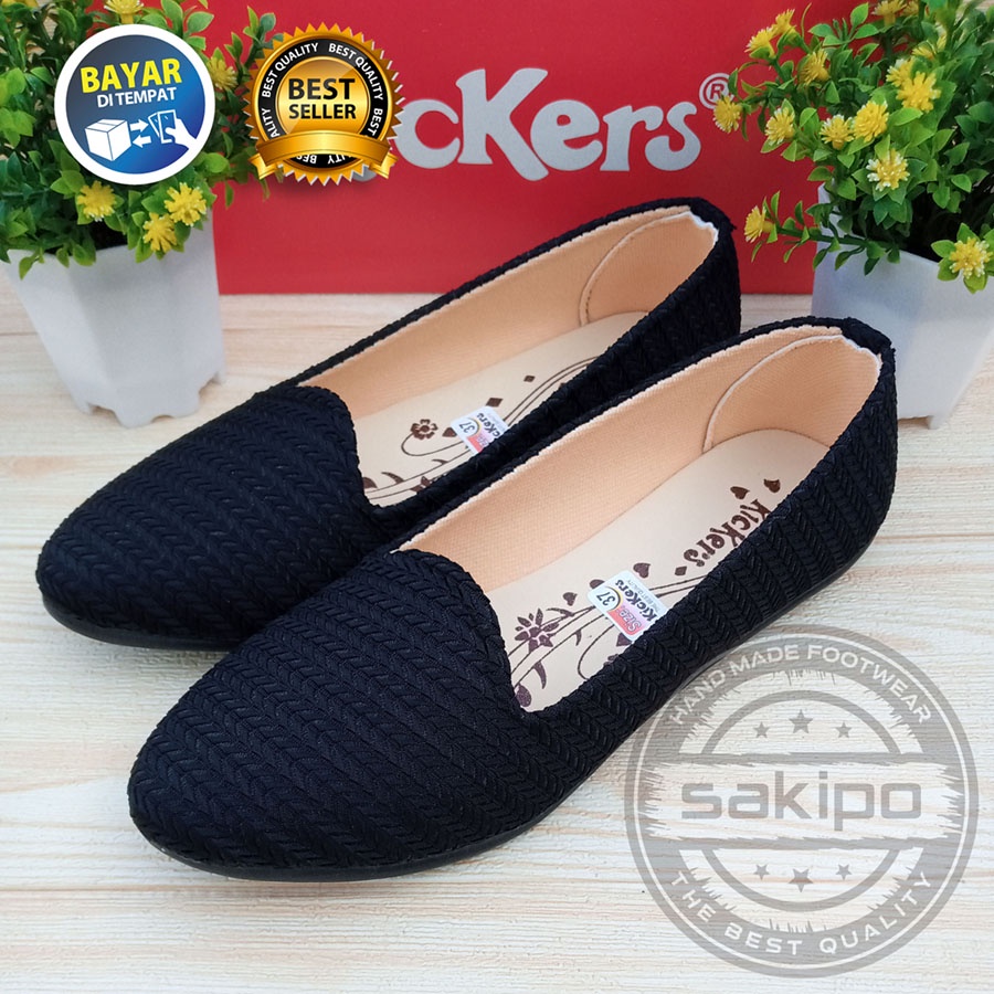 PROMO 8.8 KEMERDEKAAN SALE SEPATU WANITA DEWASA BALET RAJUT KICKERS TRENDI TERMURAH TERLARIS TAMPIL CANTIK / SAKIPO