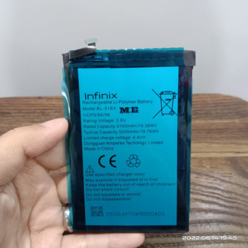 BATRE INFINIX HOT 10 X682 / BL-51BX ORI 99%