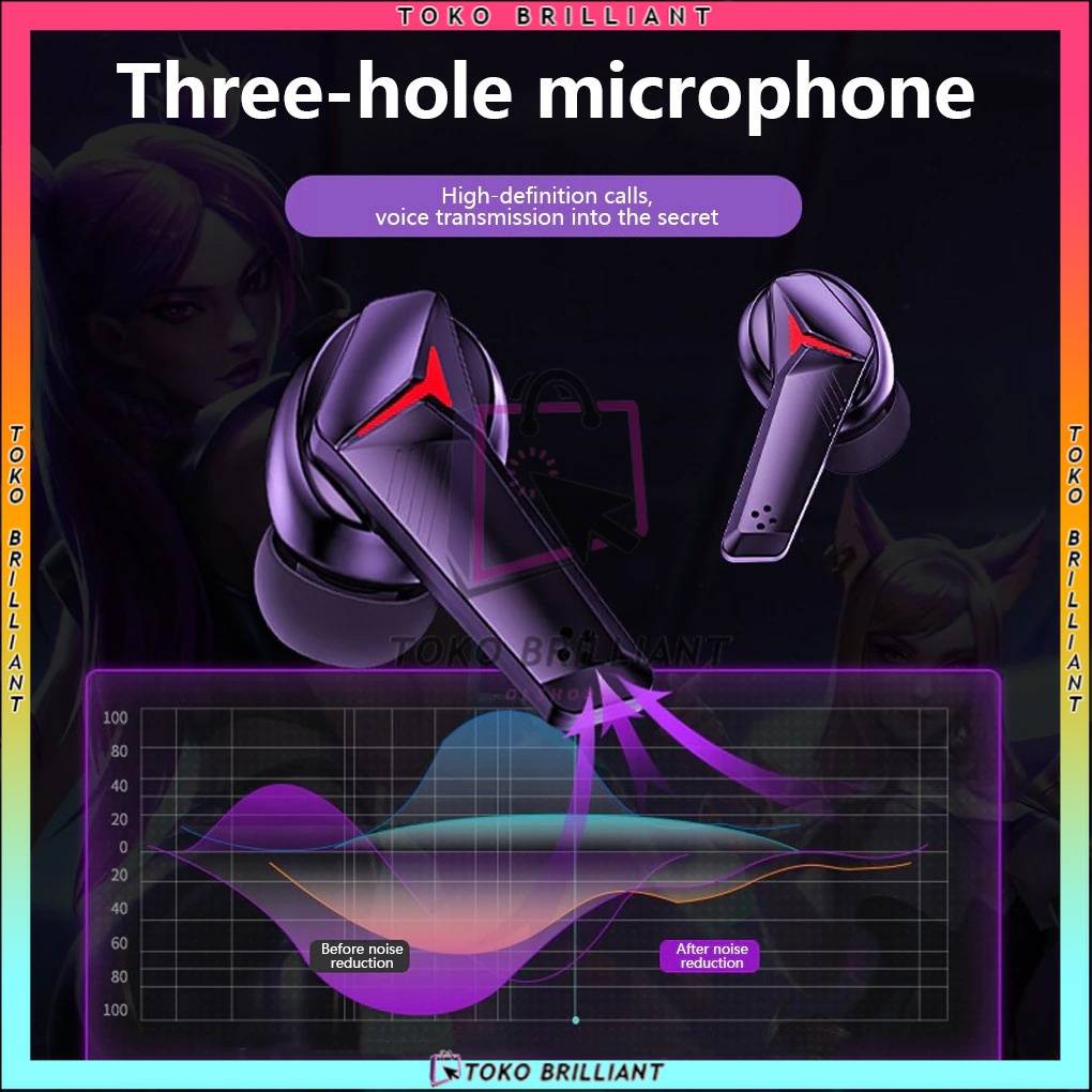 [BISA BAYAR COD] Headphone peredam bising Headphone bluetooth T33 headset gaming bluetooth nirkabel 5.1 stereo latensi sangat rendah