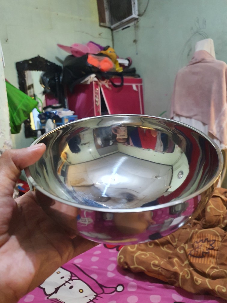 Mangkuk Mangkok Stainless 17.5cm China Bowl 2 Lapis Anti Panas Murah B