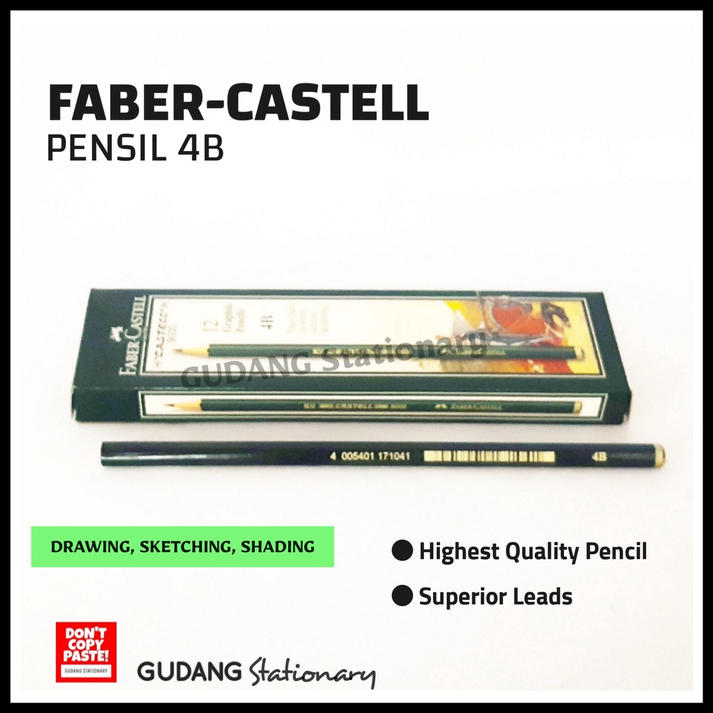 Pensil 4B Faber Castell [ isi 12 piece ]