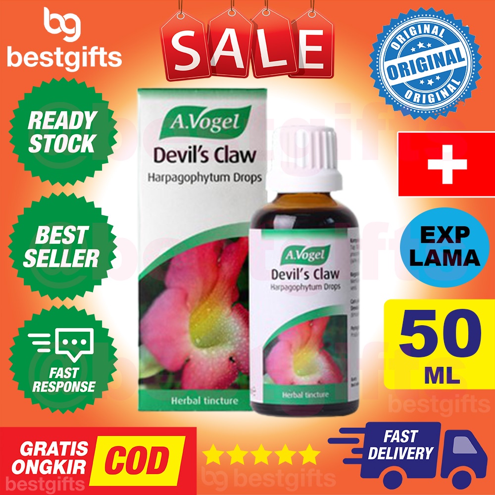 A VOGEL DEVIL'S DEVILS CLAW HARPAGOPHYTUM DROPS MEREDAKAN PEGAL LINU NYERI SENDI ANTI RADANG REMATIK 50 ML