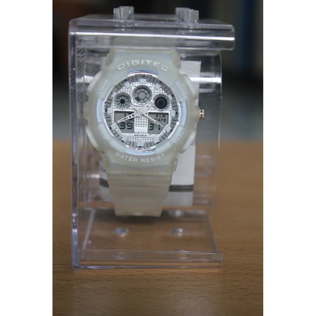 Anti Air  Jam Tangan Digitec Wanita Original putih transparan