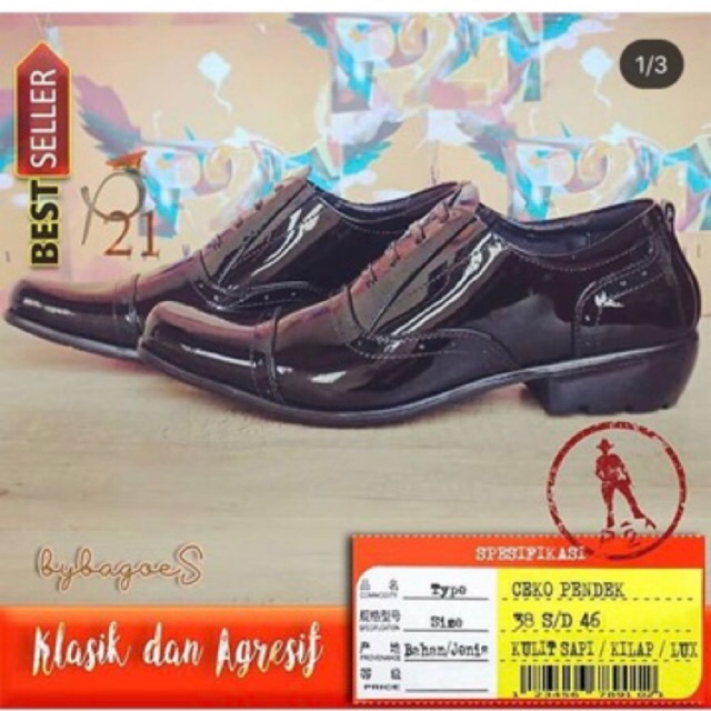 sepatu PDH pria ceko pendek merk P21
