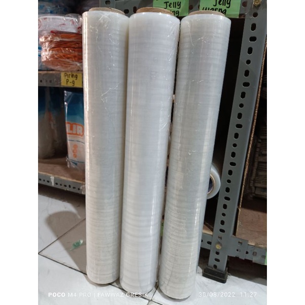 Plastik Wrap Wrapping Stretch film 150 Meter x 50 CM tebal ± 24 micron / 150M x 50CM x 24 micron