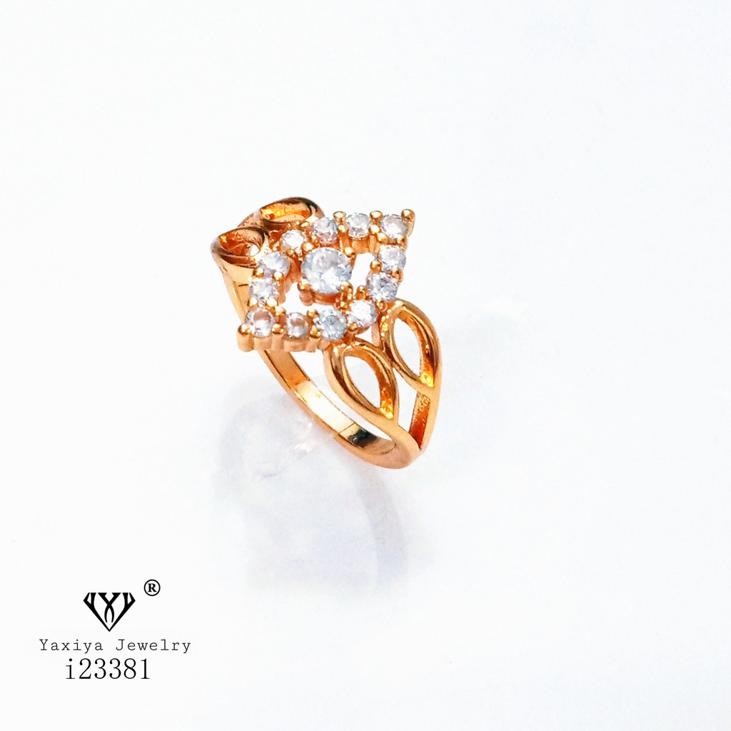 

Cincin Wanita Permata Perhiasan Lapis Emas 18K Yaxiya Jewelry 578