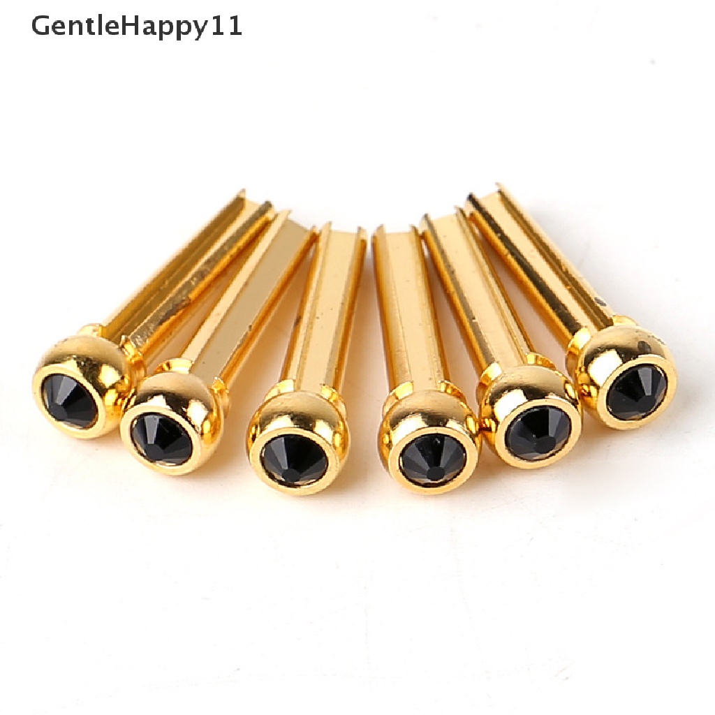 Gentlehappy 1PCS Pin Jembatan Senar Gitar Akustik Warna Warni Tembaga Kuningan Endpin Pengganti