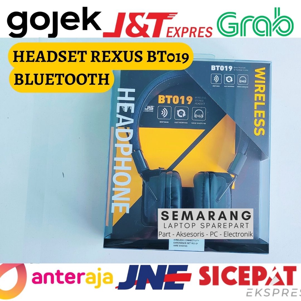 REXUS BT019 Headset Bluetooth Original Gaming Headphone Wireless Bagus