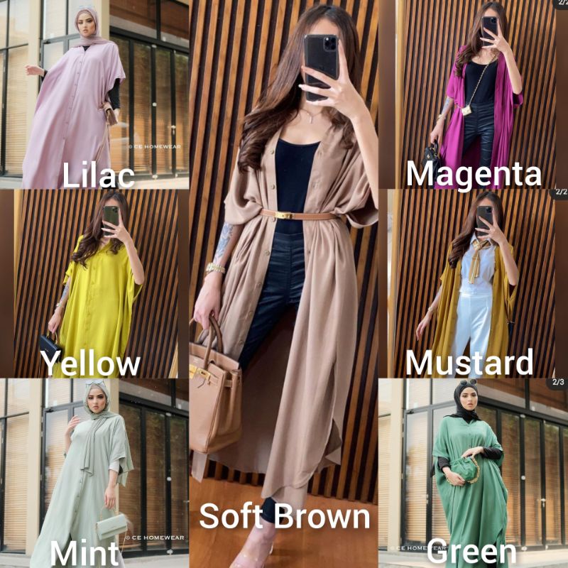 CE HOMEWEAR CEST LA VIE DRESS PLAIN EDITION TUNIK MOTIF POLOS