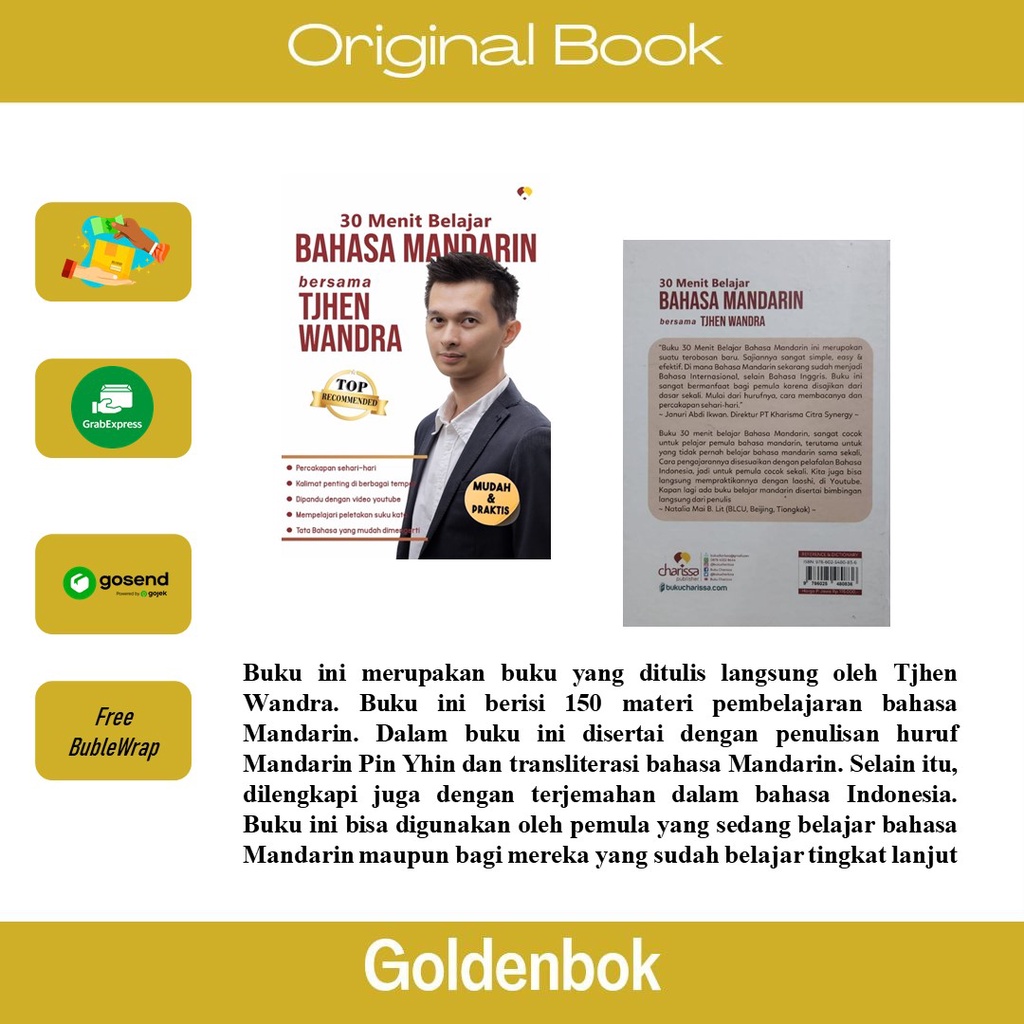 BUKU TJHEN WANDRA: 30 MENIT BELAJAR BAHASA MANDARIN