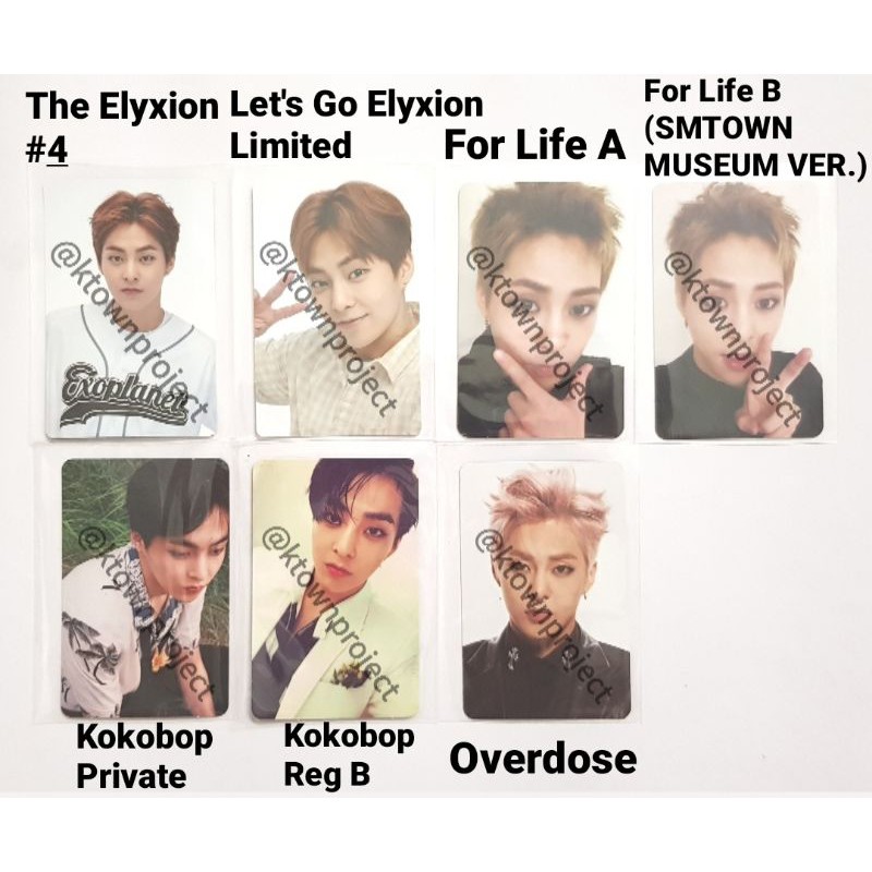 [READY - CLEARANCE SALE] EXO XIUMIN THE ELYXION FOR LIFE LETS GO ELYXION KOKOBOP OVERDOSE PHOTOCARD 