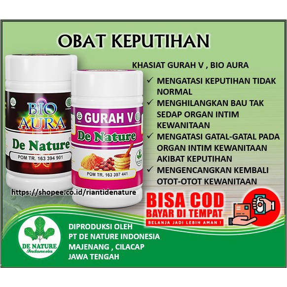 

HERBAL KEWANITAAN BIAR KESET (OBAT KEPUTIHAN ) OBAT UNTUK MISS V / OBAT KEWANITAAN YANG GATAL ASLI DE NATURE INDONESIA MAJENANG CILACAP