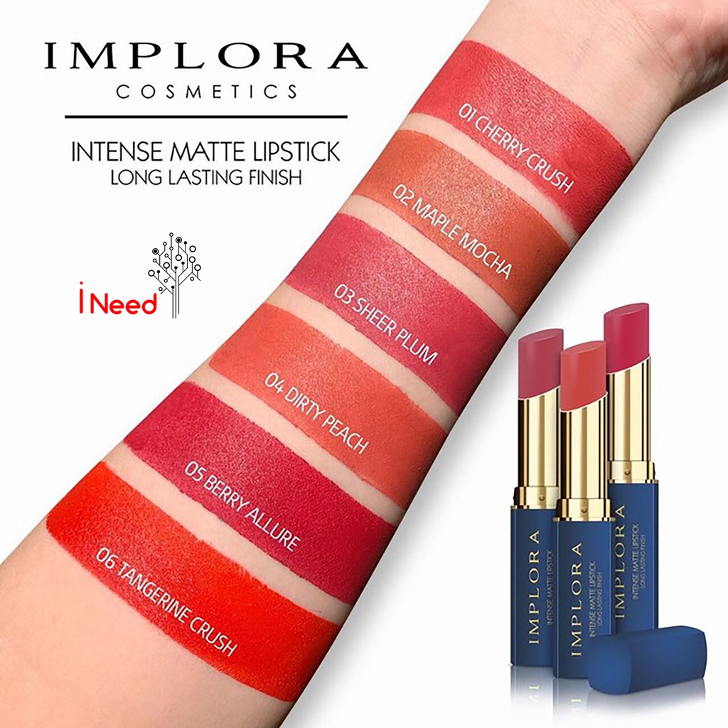 (INEED) IMPLORA Intense Matte Lipstick / Implora intensif lipstik / Implora Lipstick Matte Intense