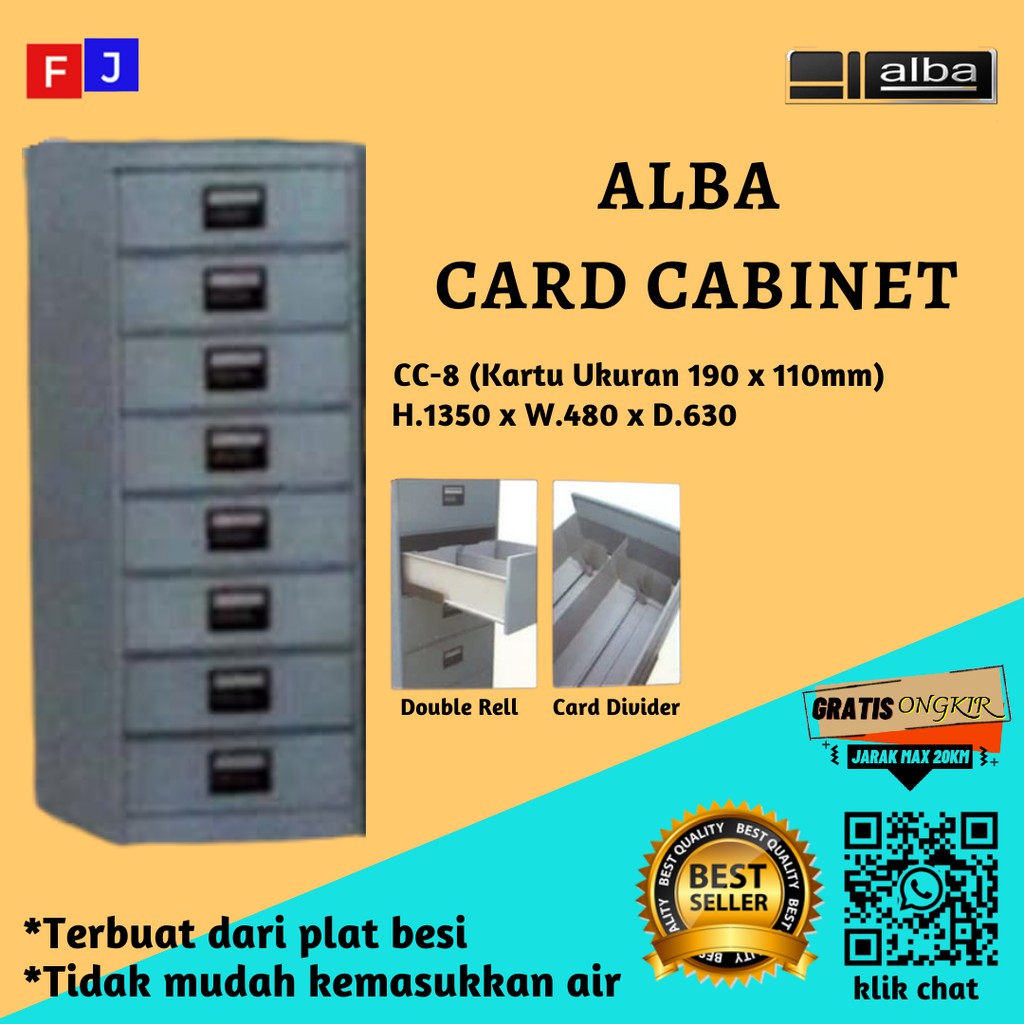 

ALBA CARD CABINET CC - 8 (Kartu Ukuran 190x110 mm)
