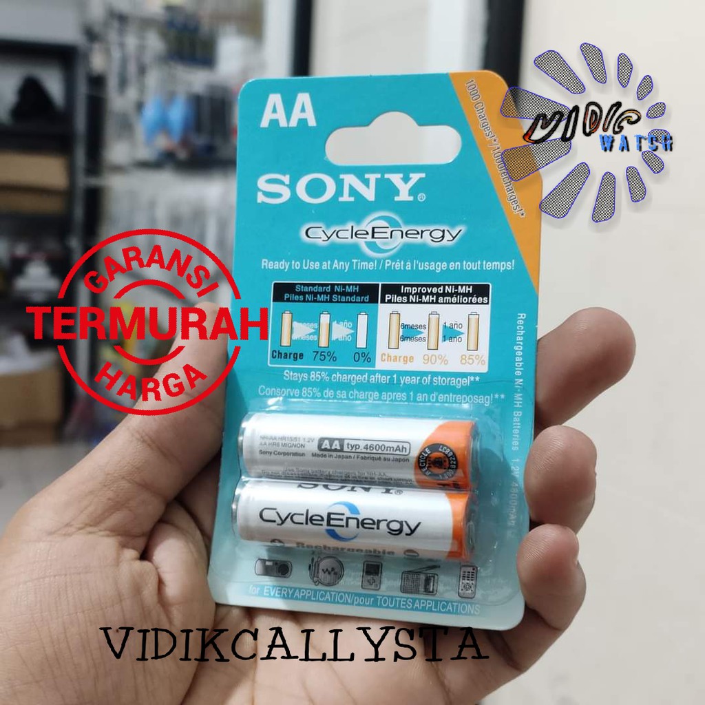 ORIGINAL BATU BATRE BATTERY SONY A2 AA 4600 mAh ISI 2 CAS BATREI BATRE CAS ISI ULANG