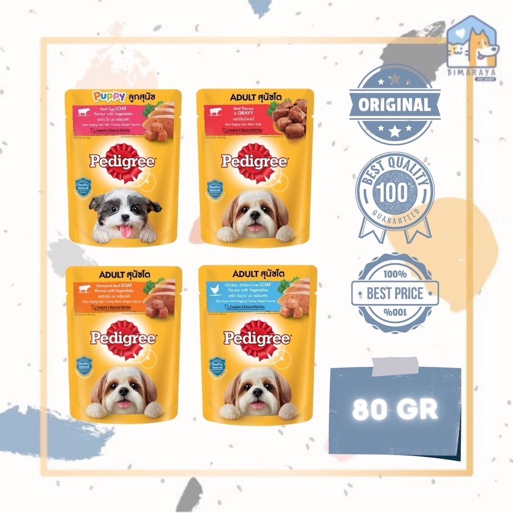 PEDIGREE POUCH 80GR // MAKANAN BASAH ANJING