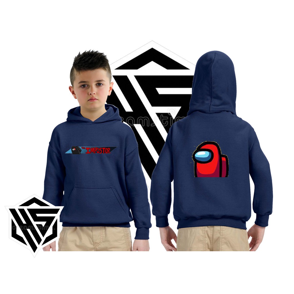 JAKET SWEATER HOODIE ANAK AMONG US#3 NAVY - HANSYAH CLOTHING