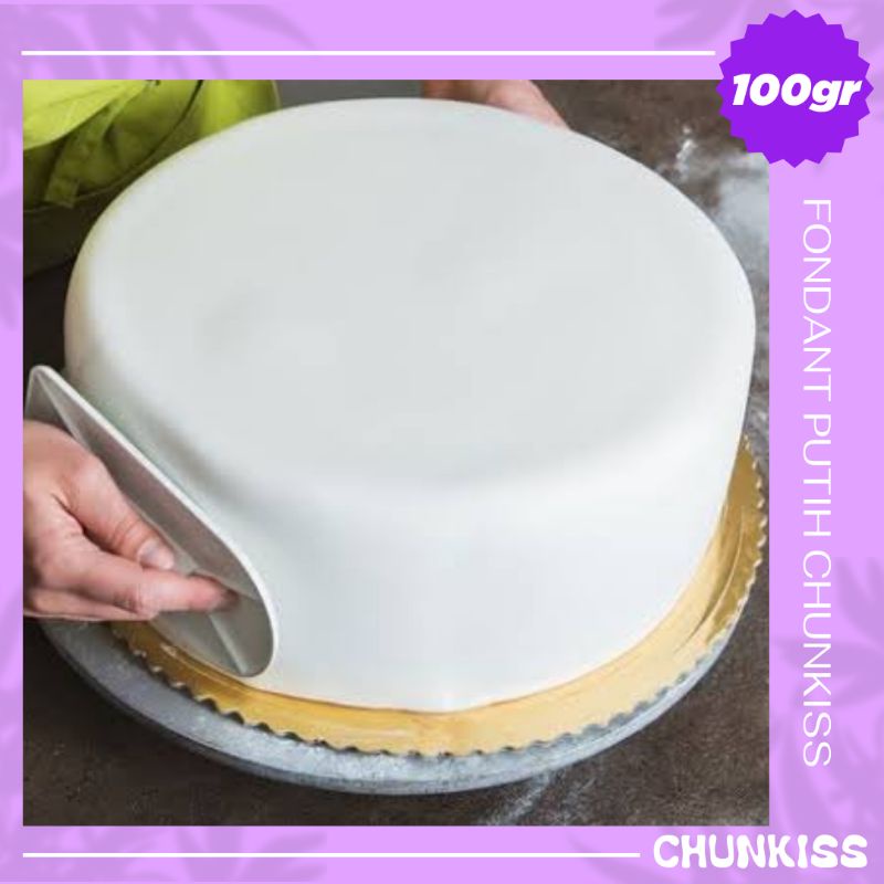 FONDANT WARNA PUTIH 100 GR - HALAL SIAP PAKAI