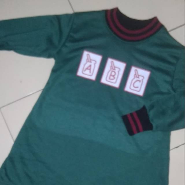 Tunik anak hijau botol