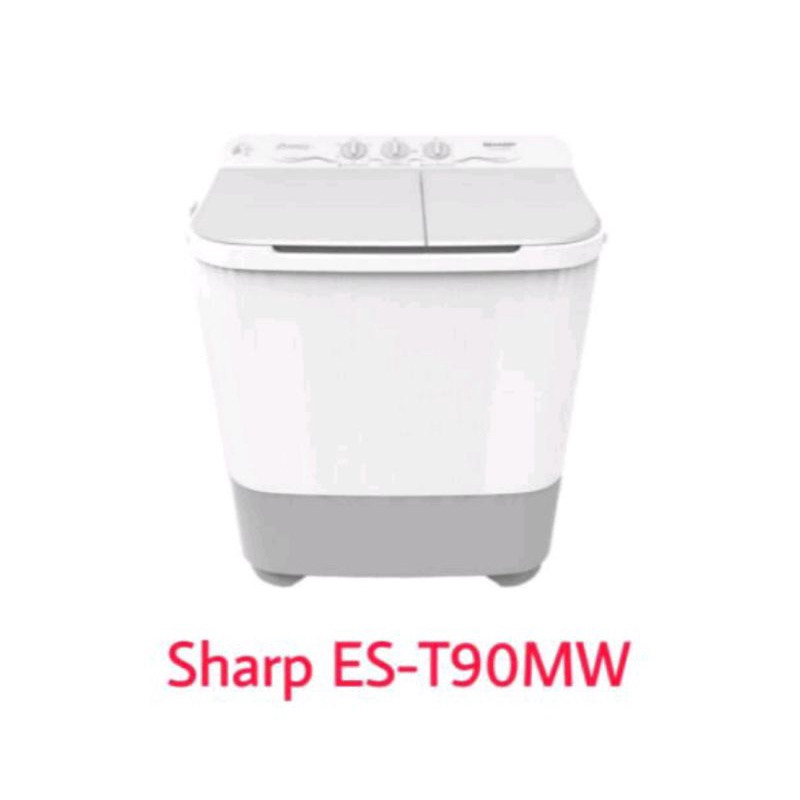 Sharp Mesin cuci 2 Tabung 8kg ES-T90MW