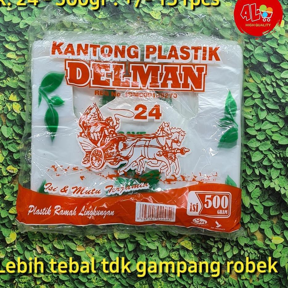 Murah Meriah-42  Kantong Plastik TRANSPARAN Belanja Ramah Lingkungan Delman 500gr