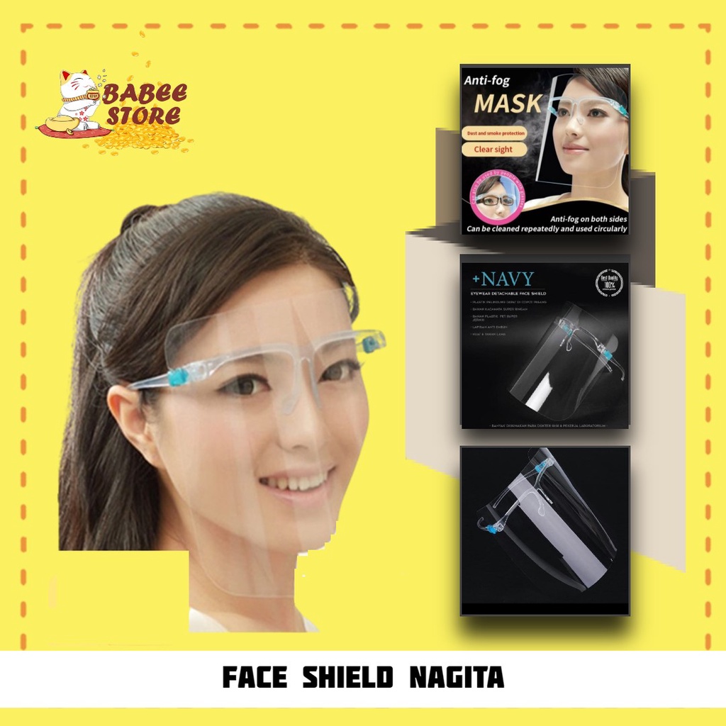 FACE SHIELD KACAMATA / PELINDUNG WAJAH / FACE SHIELD NAGITA / PELINDUNG VIRUS READY