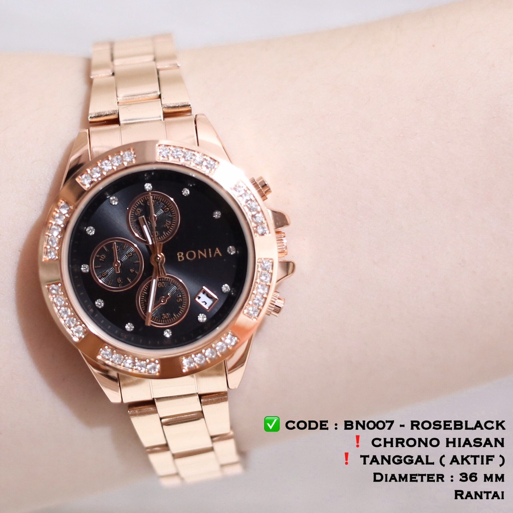 Jam tangan rantai wanita mewah rosegold fashion termurah fashion cewek FS002