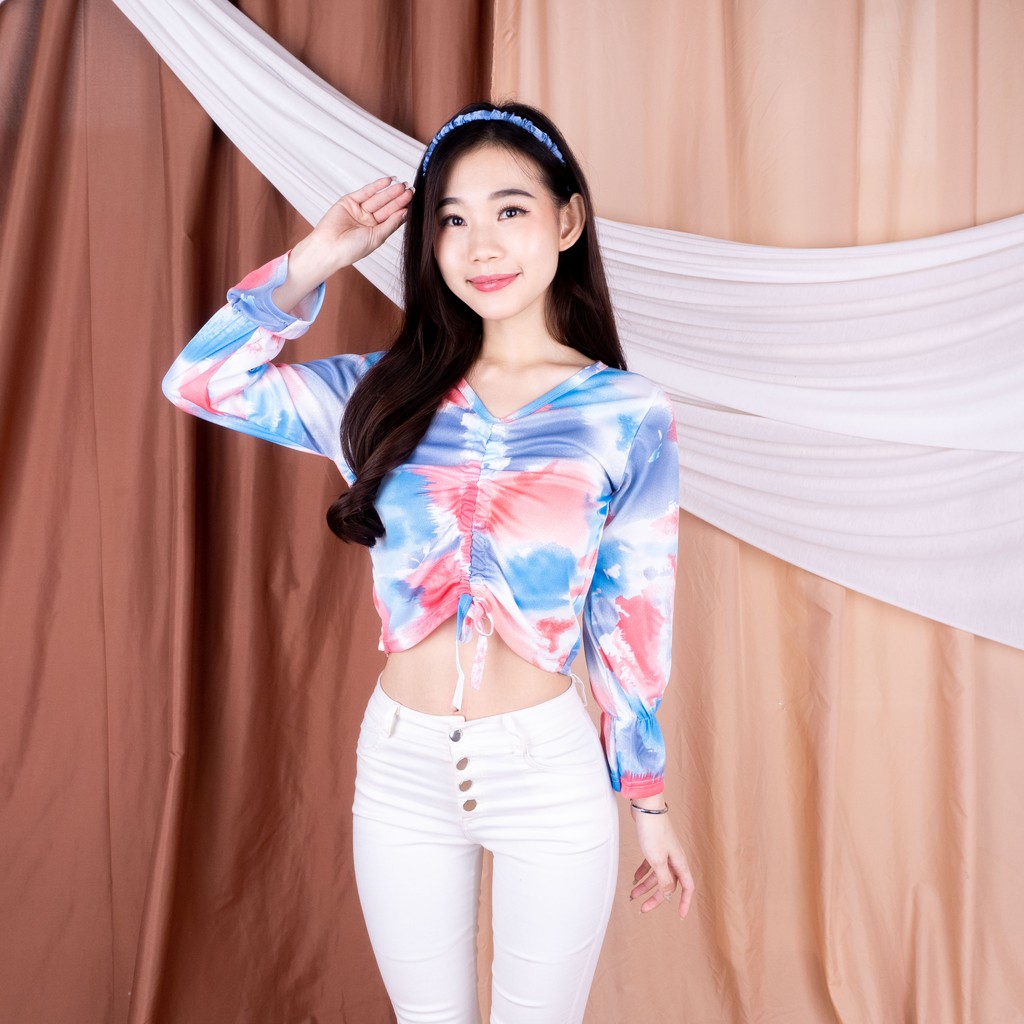 VS - AVERY CROP TOP TIE DYE - ATASAN BLOUSE  WANITA BALI