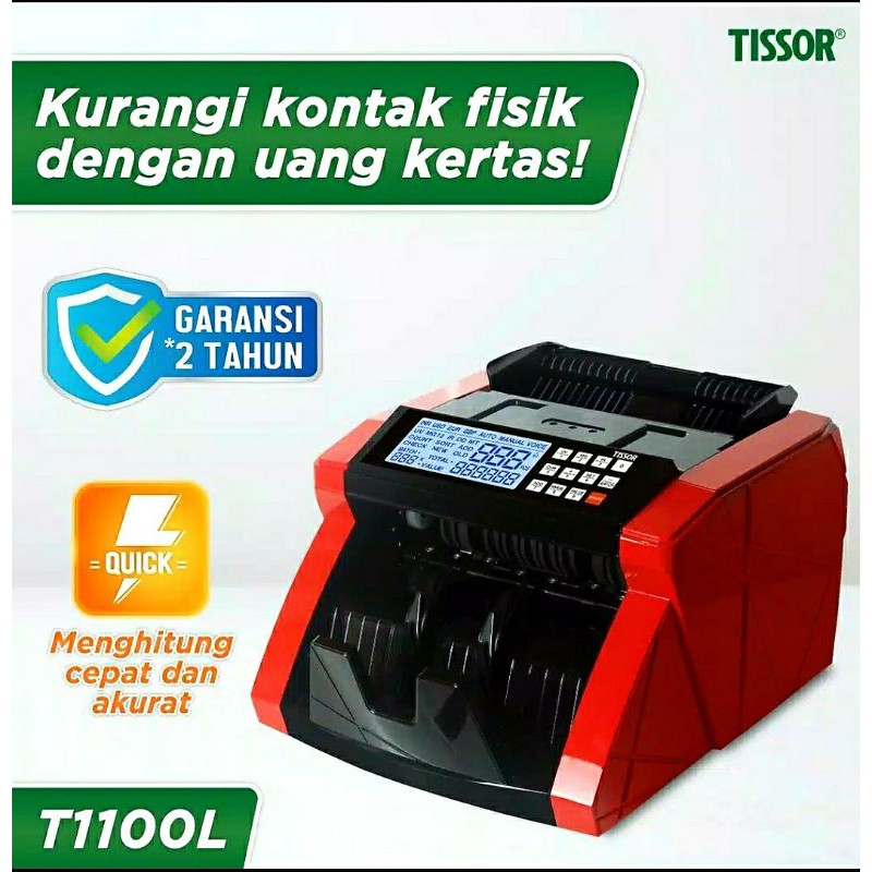 Jual Tissor T1100l Mesin Penghitung Uang Alat Hitung Uang Money Counter Shopee Indonesia