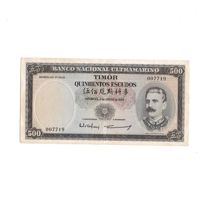 Uang kuno Timor 500 Escudos 1959