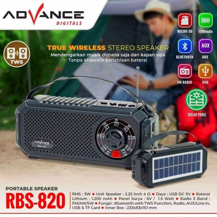 (SUSE) ADVANCE PORTABLE SPEAKER BLUETOOTH RBS-820