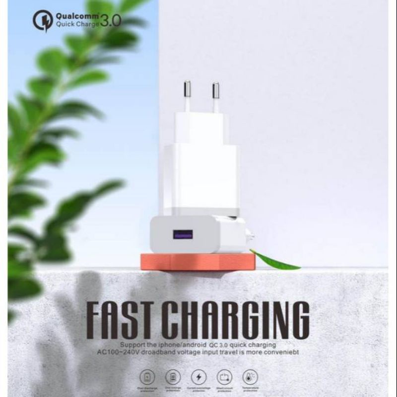 [T-12]Charger Qualcomm 3.0 Micro Usb Fast Charging  By Pinzy