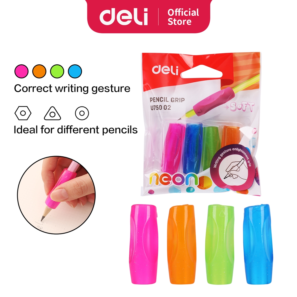 

Deli Pegangan Pensil 4pcs/Kemasan, 4 Warna, Tersedia untuk Pensil Berbeda EU75002
