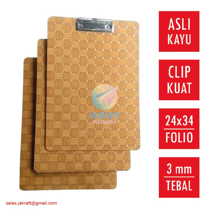 

TULIS-ALAT- CLIP BOARD CLIPBOARD PAPAN JALAN ALAS UJIAN FOLIO F4 KAYU ASLI TEBAL -ALAT-TULIS.