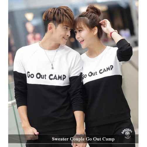 Best Baju Pasangan Keren - Tshir Couple Baru - Sweater Couple Go Out Camp