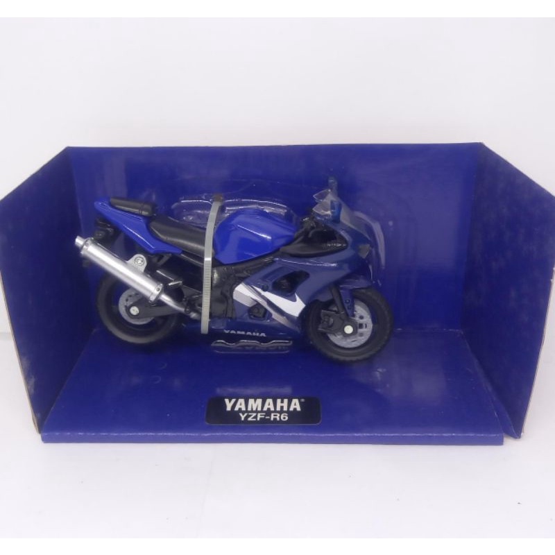 Diecast Miniatur Motor Sport Yamaha Yfz R6 Miniatur Sport Balap 1:18