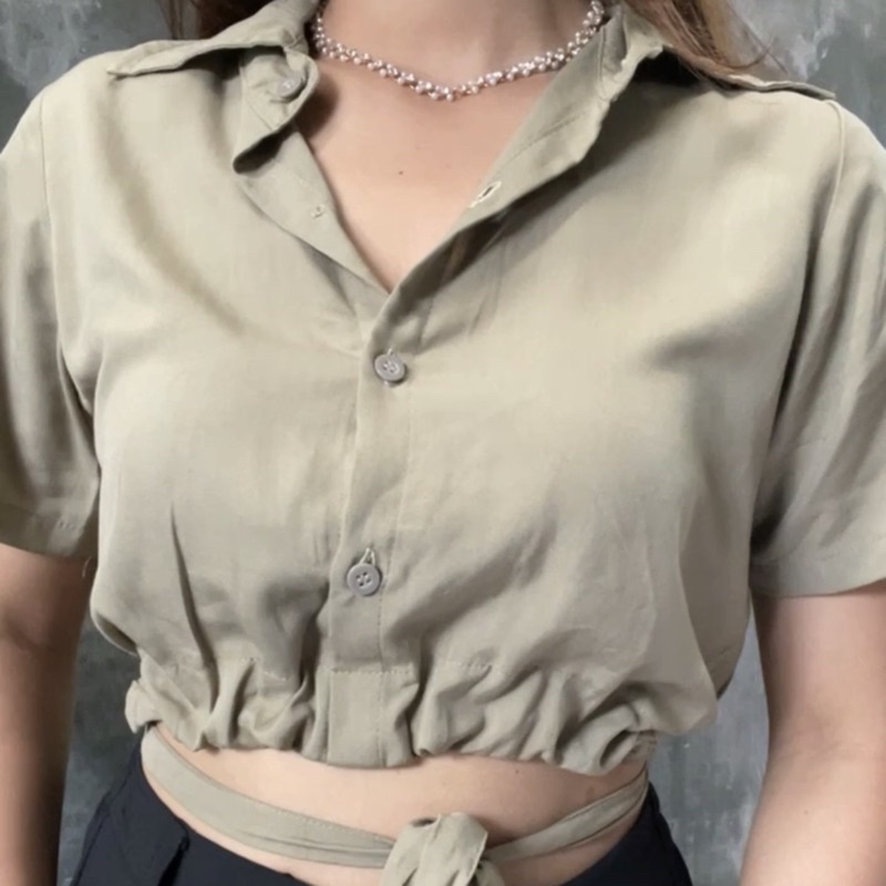 Alicia Shirt // Kemeja Crop Tali