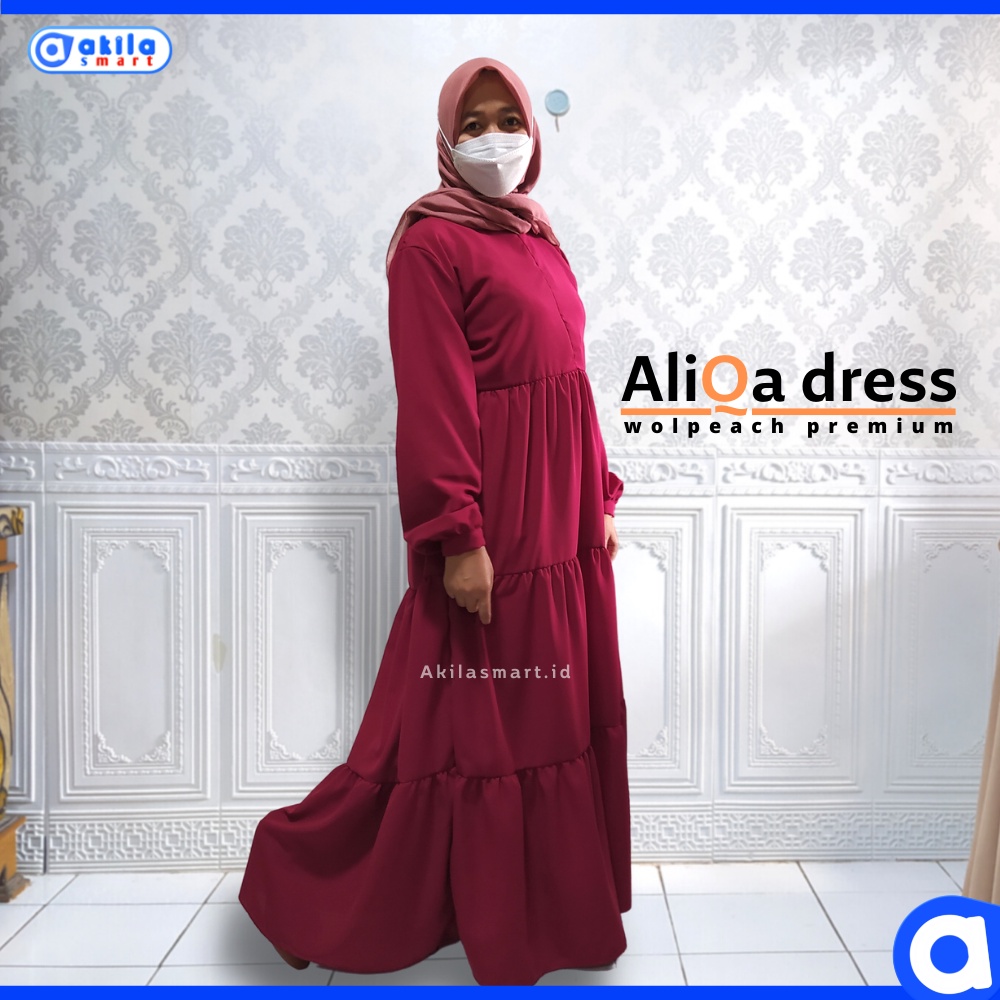 ALIQA DRESS | GAMIS WOLFIS PREMIUM MURAH BY AKILASMART.ID