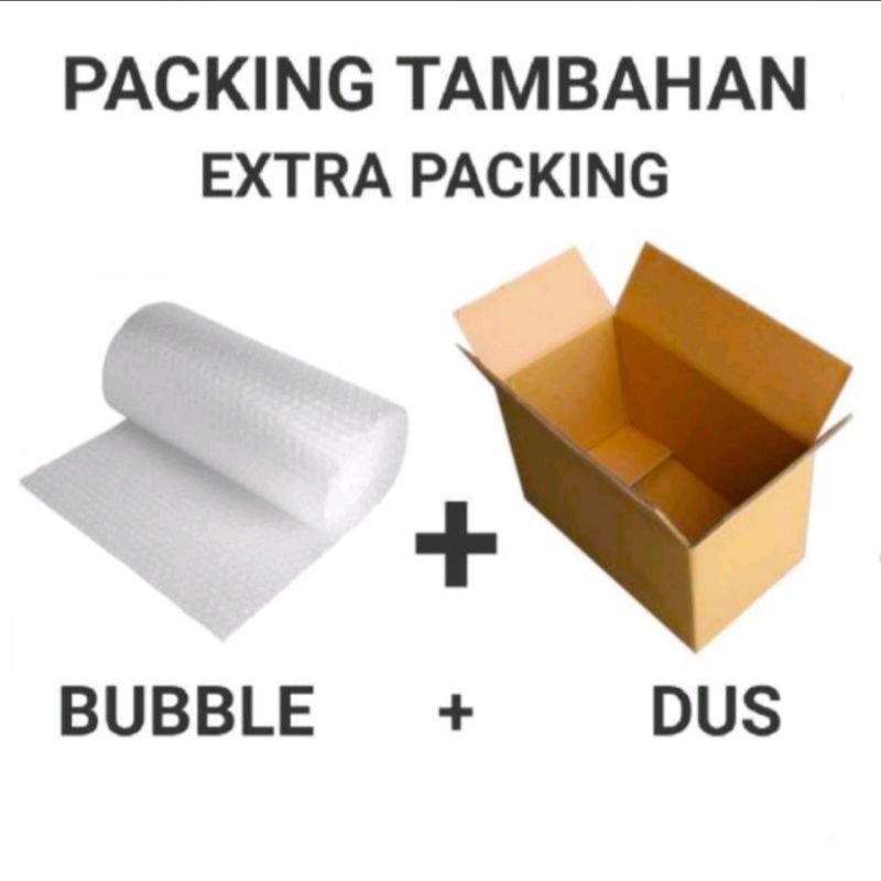 

kardus + buble packing tambahan