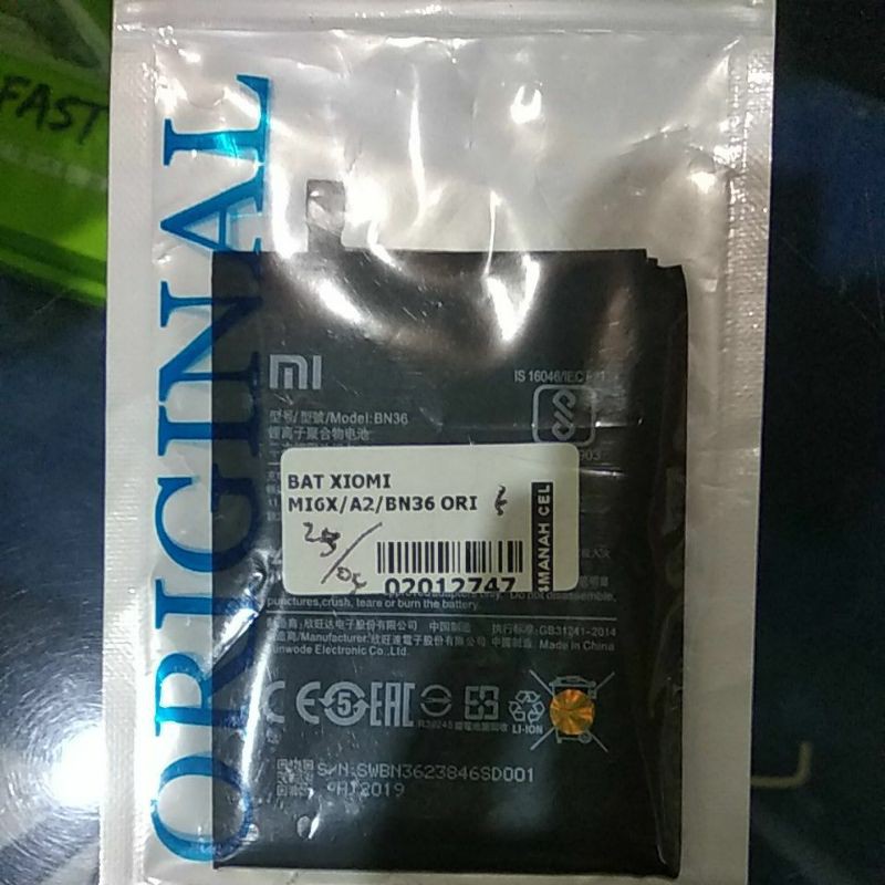bat Xiaomi mi6x/mia2/bn36 ori