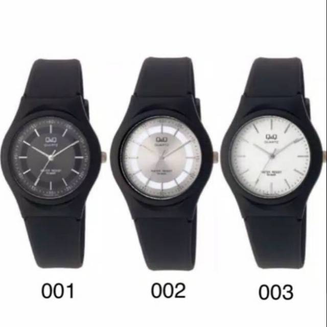 Jam tangan QnQ QQ Q&amp;Q VQ86 ORIGINAL UNISEX (variasi hitam)