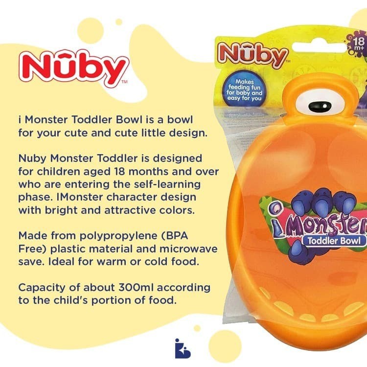 Nuby iMonster Toddler Bowl | Mangkok Makan