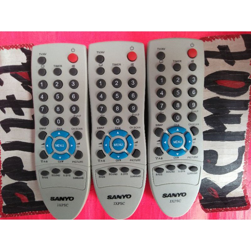 remot tv sanyo tabung plat slim original