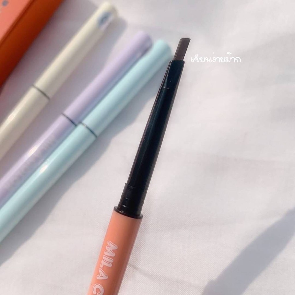 Pensil Alis Mila Color Fine Eyebrow Pencil Thai 4 Warna Make Up Set Kosmetik Mata / Grosir Kosmetik