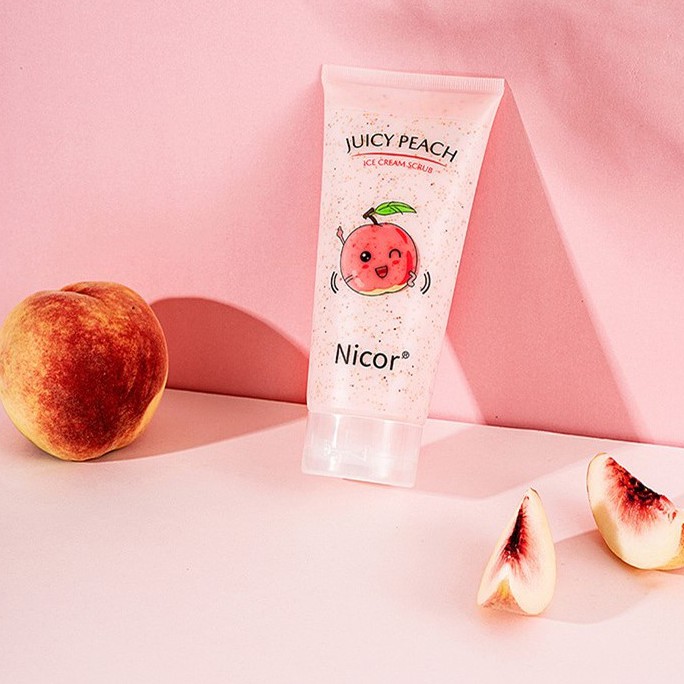 NICOR SCRUB PEMUTIH PEACH BODY SCRUB 200 ml