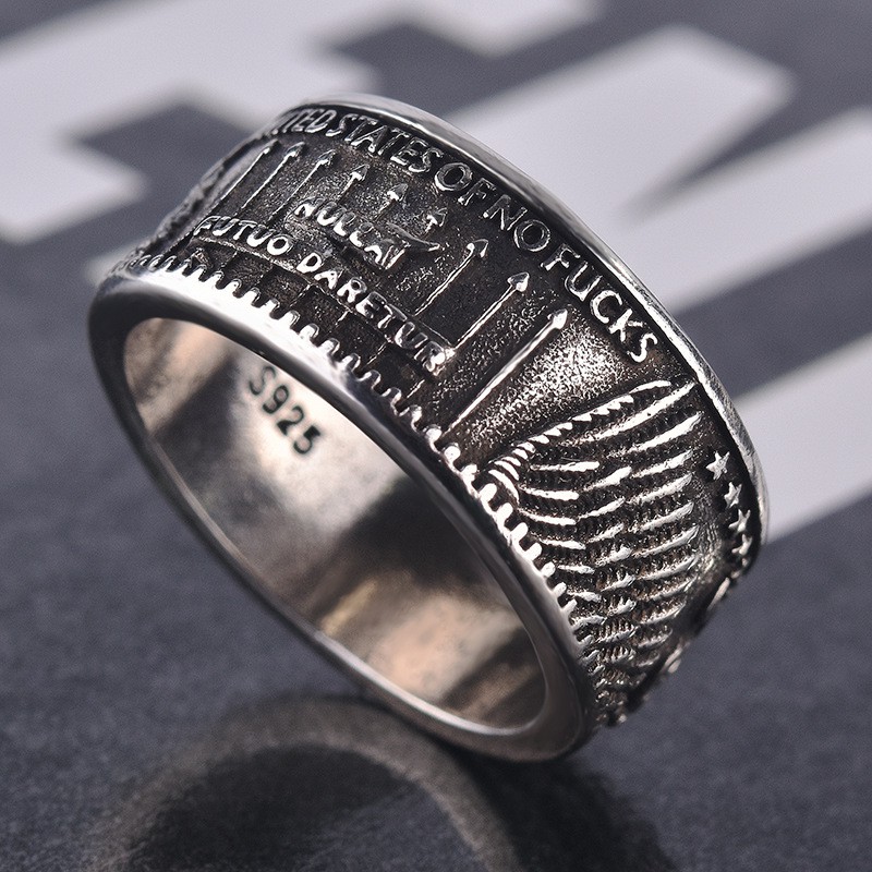 925 sterling silver cincin pria perhiasan gaya vintage