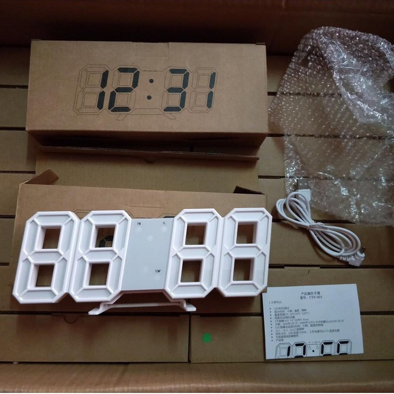 INDOMINI R351 BISA COD JAM DINDING DIGITAL 3D CLOCK LED MEJA