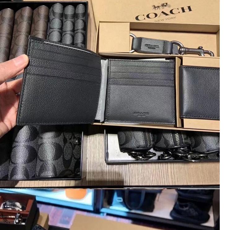 Penjualan Terbanyak.. Coach Dompet Pria Men Wallet Dompet Lipat Pria Fullset ORIGINAL Coach Wallet C